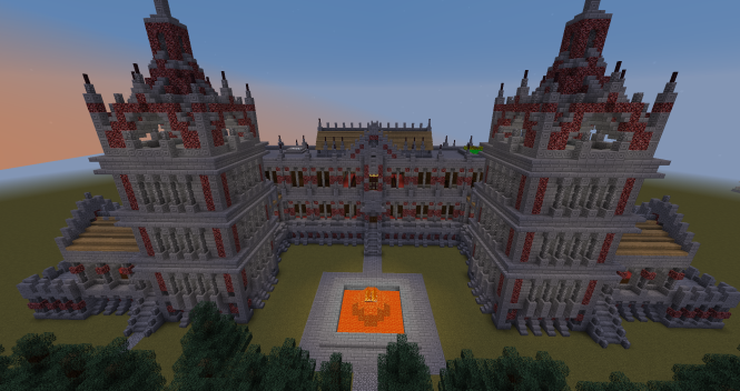 Front view of The Sinister Mansion!